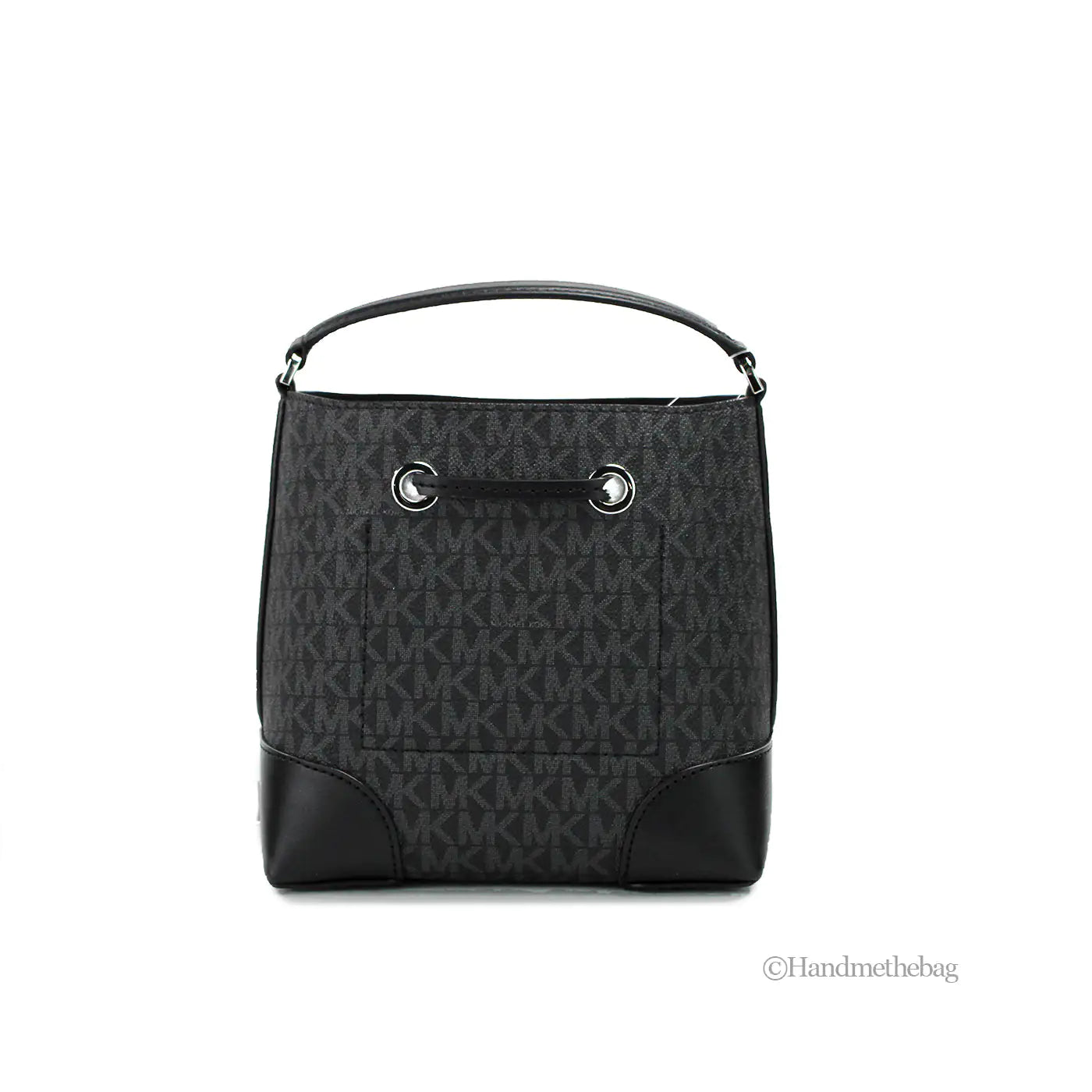 Michael Kors Mercer Small Black PVC Bucket Crossbody Bag